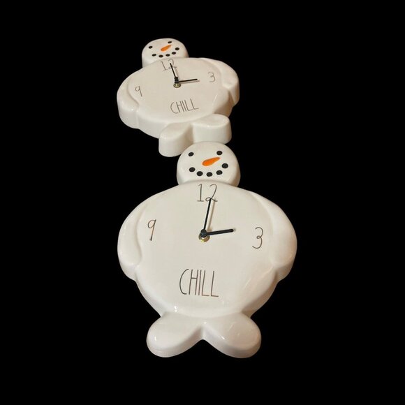 Rae Dunn Ceramic Merry Christmas Wall Clock Watering Can Tea Light Canister  New - Picture 5 of 10
